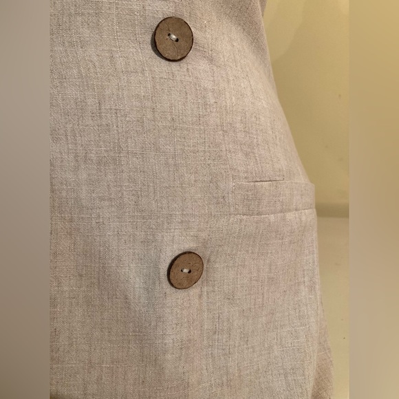 NWOT Long linen cardigan/vest with 4 buttons - Picture 4 of 6
